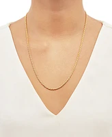 Rope Link 22" Chain Necklace in 18k Gold-Plated Sterling Silver