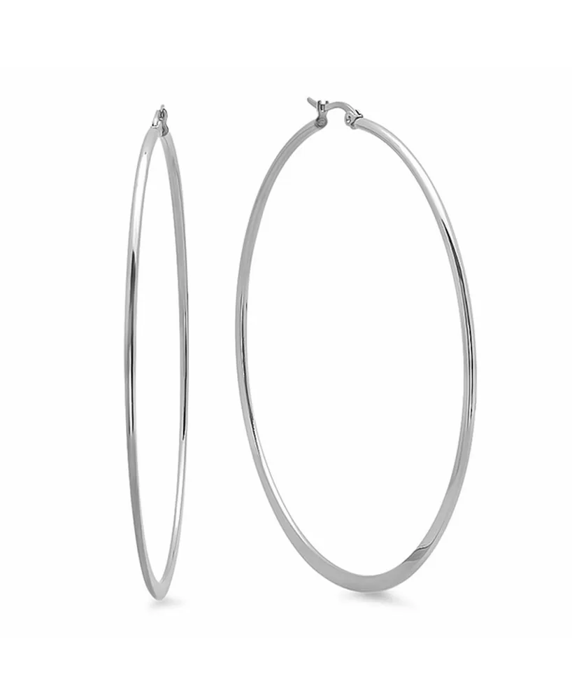 Steeltime Stainless Steel Hoop Earrings