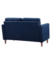 Lillith Modern Loveseat With Upholstered Fabric and Wooden Frame