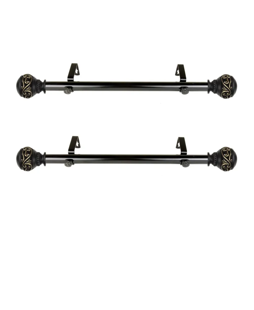 Isabella 1" Side Curtain Rod 12-20" (Set of 2)