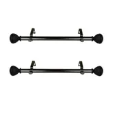 Braided 1" Side Curtain Rod 12-20" (Set of 2)