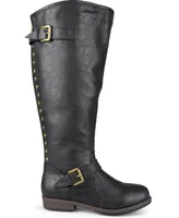 Journee Collection Women's Spokane Wide Calf Knee High Riding Boots