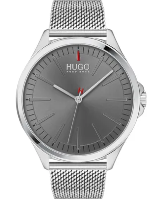 Hugo Boss Men's #Smash Stainless Steel Mesh Bracelet Watch 43mm