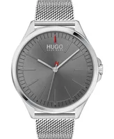 Hugo Boss Men's #Smash Stainless Steel Mesh Bracelet Watch 43mm