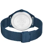 Hugo Boss Men's #Smash Blue Stainless Steel Mesh Bracelet Watch 43mm