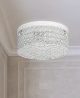 Elegant Designs Elipse Crystal 2 Light Round Ceiling Flush Mount