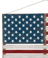Glitzhome 41.93"L Wooden Patriotic National Flag Wall Decor