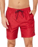 Nautica Men's Quick-Dry Anchor-Print 8" Swim Trunks