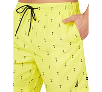 Nautica Men's Quick-Dry Anchor-Print 8" Swim Trunks