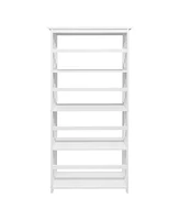 Yu Shan Mission Style 5-Shelf Bookcase