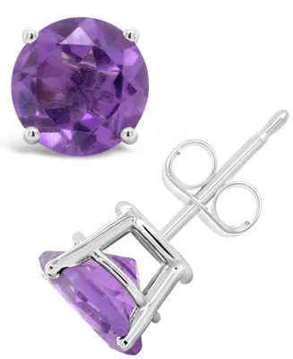 Blue Topaz (3-1/10 ct. t.w.) Stud Earrings Sterling Silver (Also Available Peridot and Amethyst)