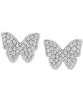 Dkny Pave Butterfly Stud Earrings