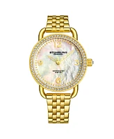 Stuhrling Women's Gold Tone Stainless Steel Bracelet Watch 38mm