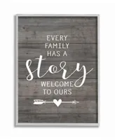 Stupell Industries Every Family Has A Story Gray Framed Texturized Art Collection