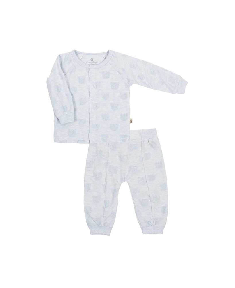 Snugabye Baby Boys 2 Piece Footed Pajama