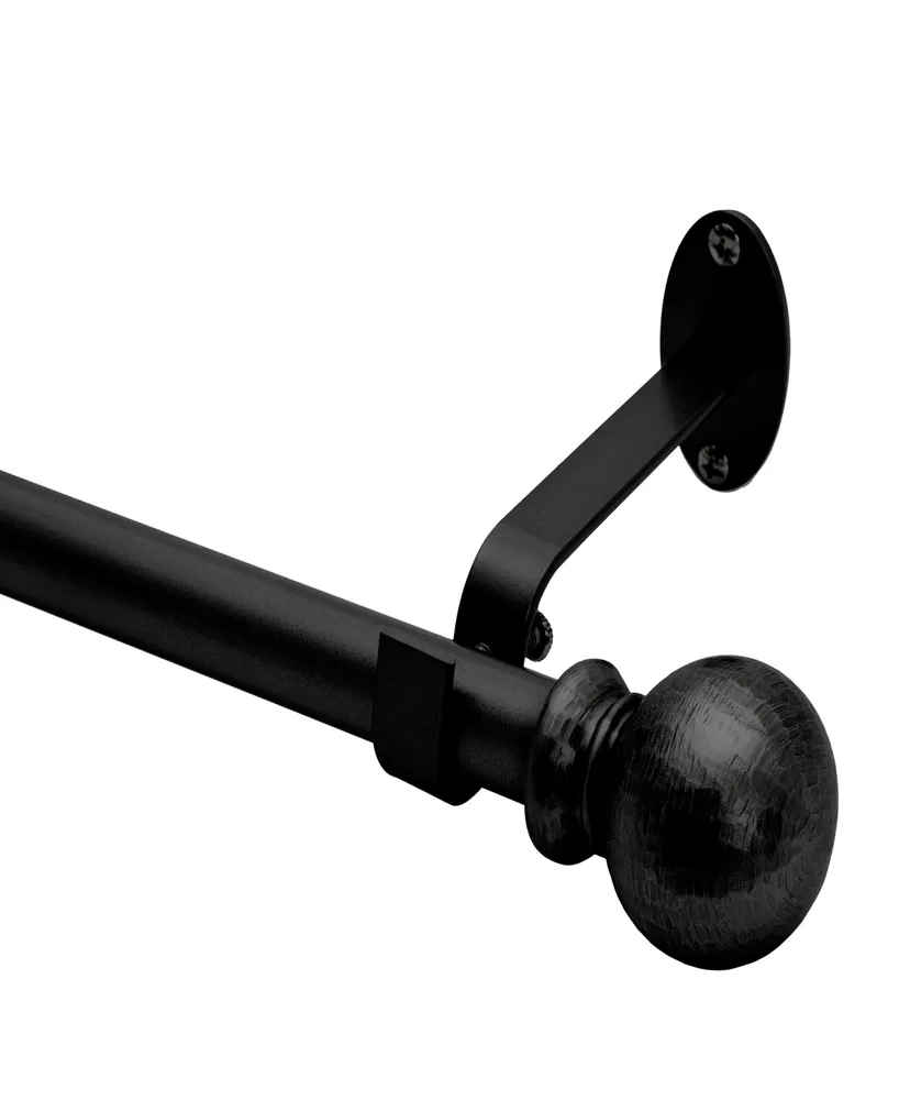 Farmhouse Adjustable 48"-86" Curtain Rod with Ball Finials