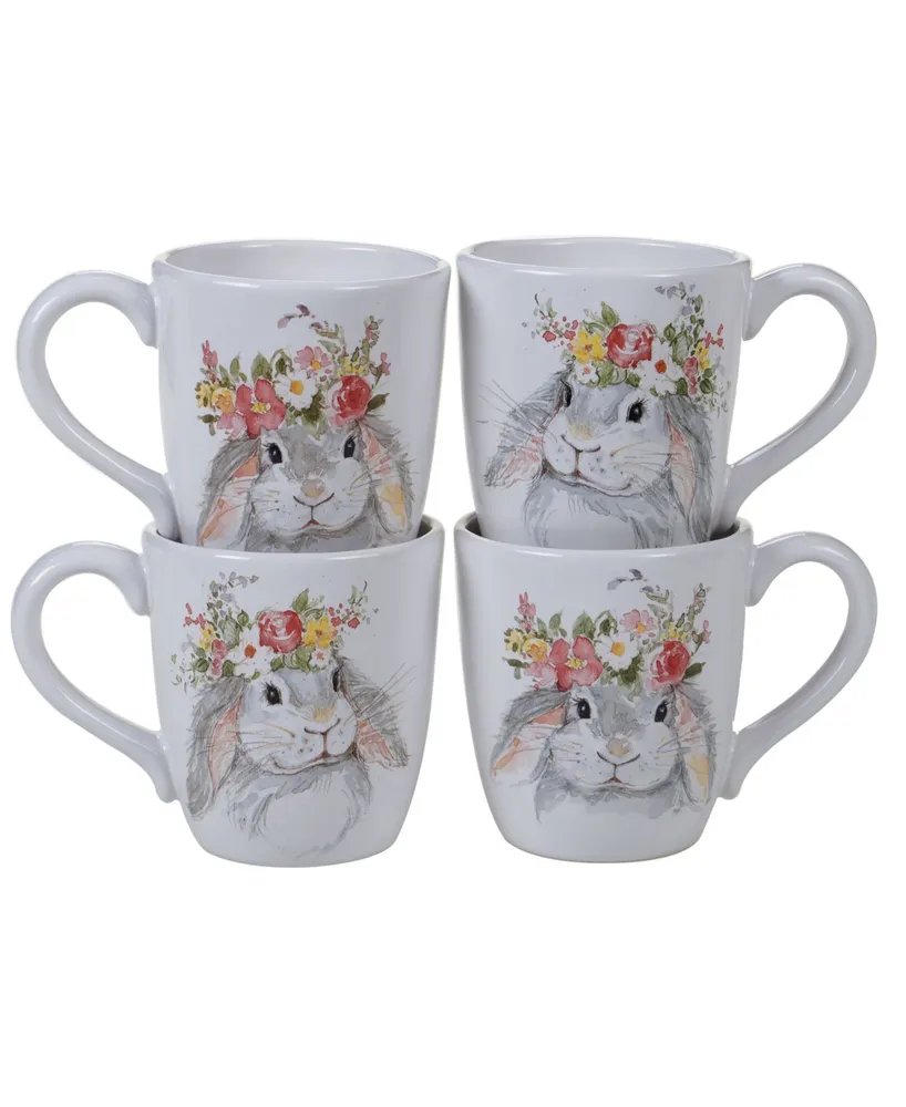 Certified International Sweet Bunny 4-Pc. Mug asst.