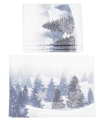 Manor Luxe Winter Wonderland Double Layer Christmas Placemats - Set of 4
