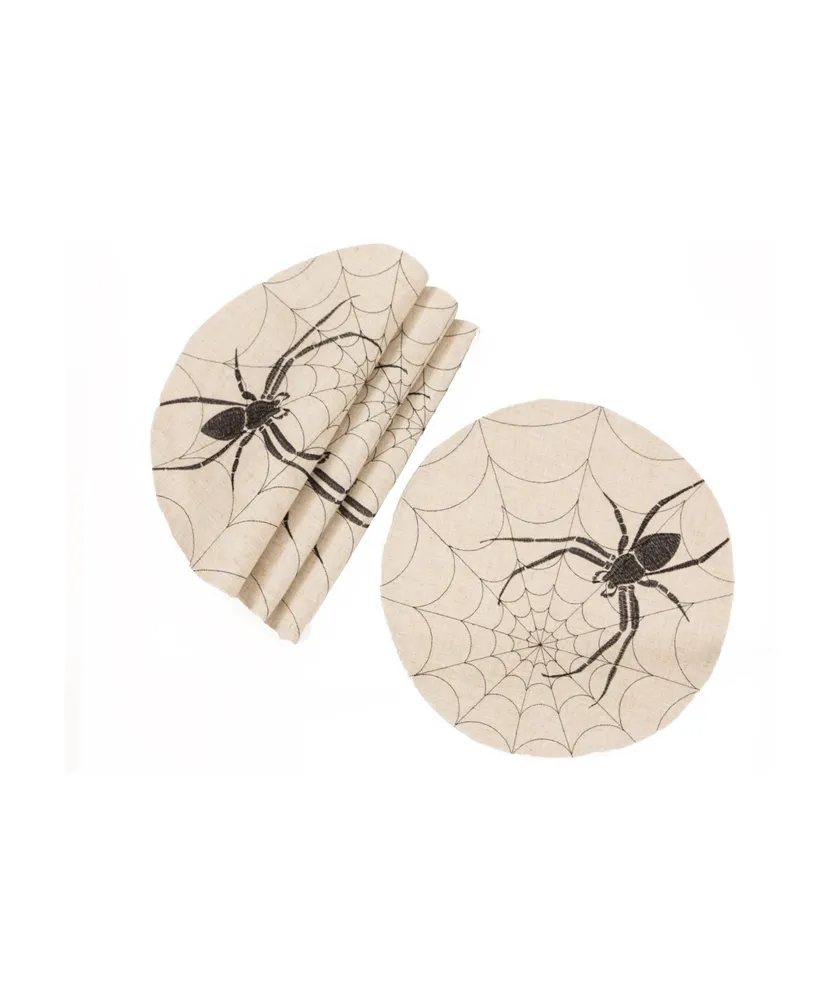 Manor Luxe Halloween Creepy Spiders Double Layer Placemats