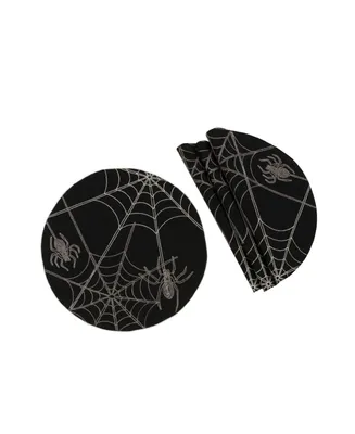 Manor Luxe Halloween Spider Web Double Layer Placemats