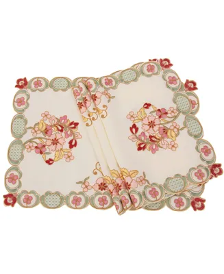 Manor Luxe Primrose Embroidered Cutwork Placemats - Set of 4