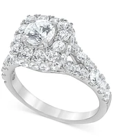 Diamond Halo Bridal Set (3 ct. t.w.) 14k White or Yellow Gold