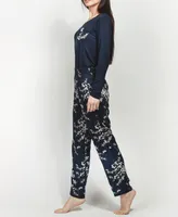 Mood Pajamas Cherry Blossom Ultra Soft Long-Sleeve Pajama Set