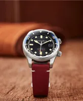 Spinnaker Men's Bradner Automatic Red Genuine Leather Strap Watch 42mm