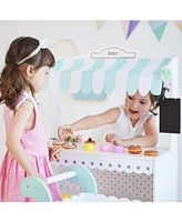 Teamson Kids - My Dream Bakery shop Dessert Stand - White / Mint