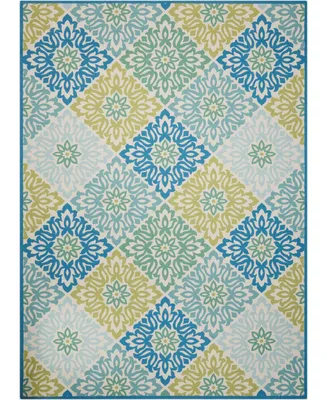 Long Street Looms Shady Brights SHA23 Midnight 7'9" x 10'10" Outdoor Area Rug