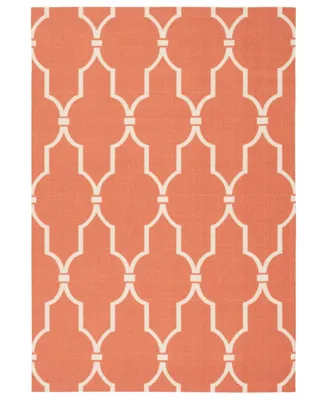 Long Street Looms Backyard BAC087 Orange 5'3" x 7'5" Outdoor Area Rug