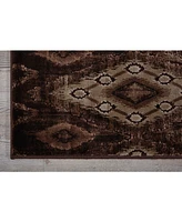 Long Street Looms Fate FAT02 Chocolate 3'9" x 5'9" Area Rug