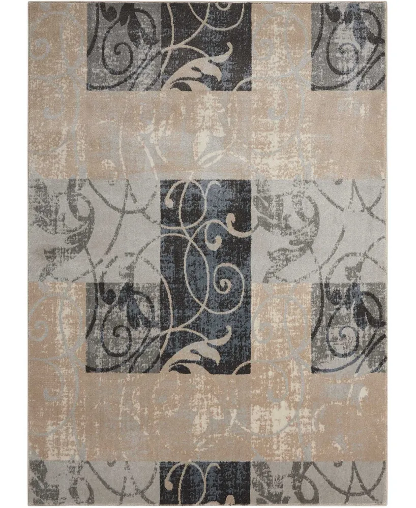 Long Street Looms Samuel SAM03 Multi 5'3" x 7'3" Area Rug