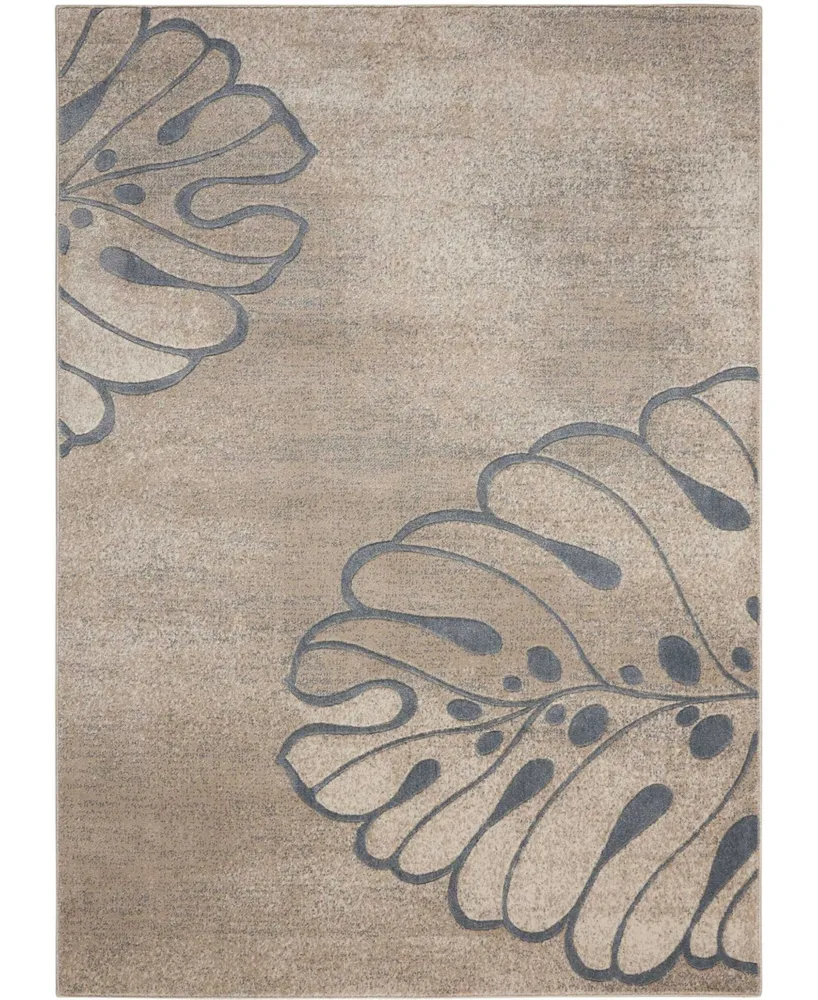 Long Street Looms Samuel SAM04 Beige 5'3" x 7'3" Area Rug