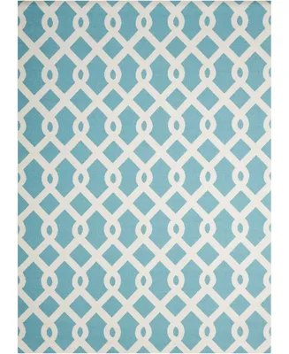 Long Street Looms Shady Brights SHA20 Ocean 4'3" x 6'3" Outdoor Area Rug