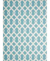 Long Street Looms Shady Brights SHA20 Ocean 4'3" x 6'3" Outdoor Area Rug