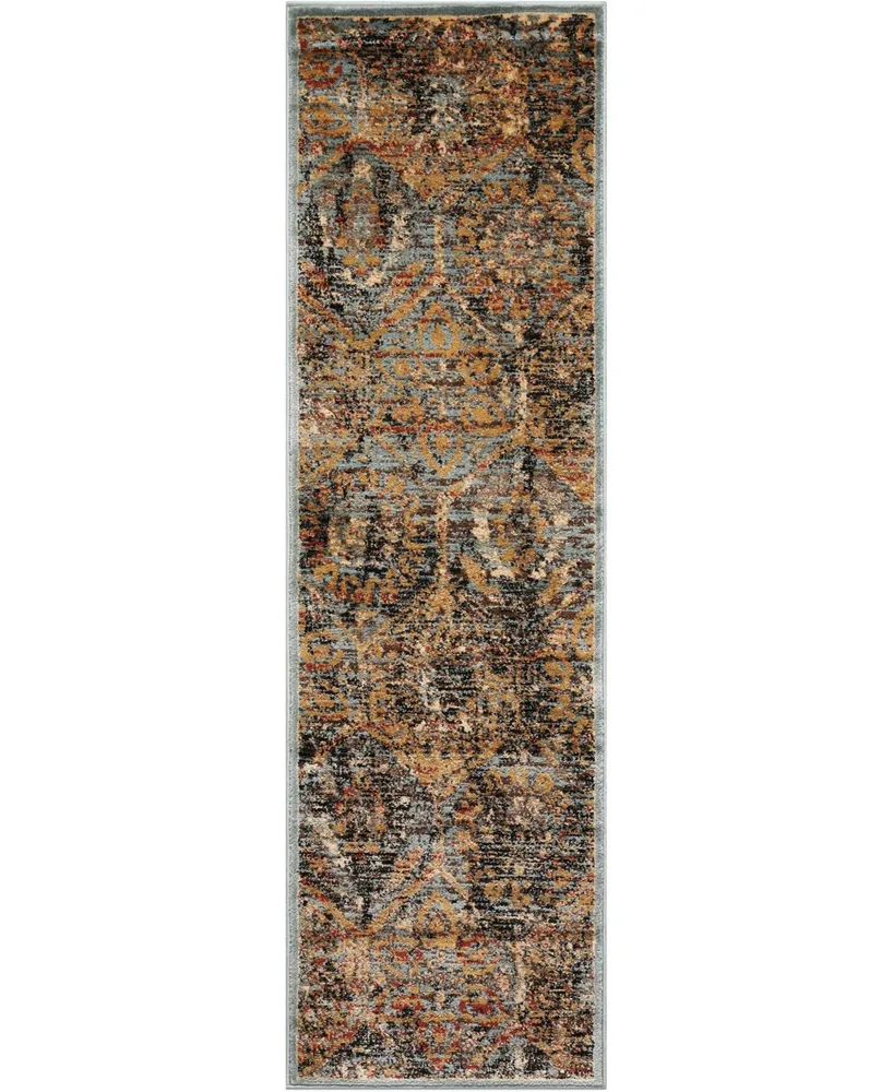 Long Street Looms Modino MOD06 Blue 2'2" x 7'6" Runner Rug