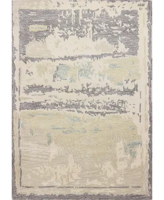 Bb Rugs Elements S217 Ivory and Gray 3'6" x 5'6" Area Rug