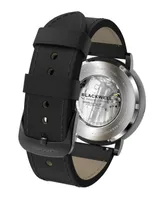 Blackwell Black Dial with Black Plated Steel and Black Leather Watch 44 mm