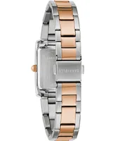Caravelle Women's Two-Tone Stainless Steel Bracelet Watch 21x33mm