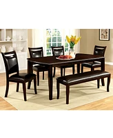 Furniture of America Rohrig Dark Wood Rectangular Dining Table