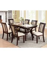 Furniture of America Maltby Solid Wood Rectangular Dining Table