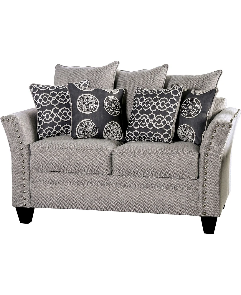 Furniture of America Boulder Creek Upholstered Love Seat