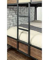 Furniture of America Remiro Metal Full Over Full Bunk Bed