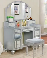 Furniture of America Falden Multi-Drawer Vanity Set