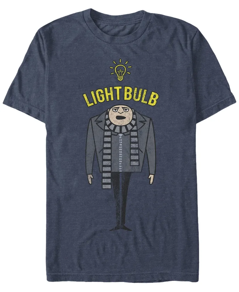 Fifth Sun Minions Men's Gru Light Bulb Short Sleeve T-Shirt