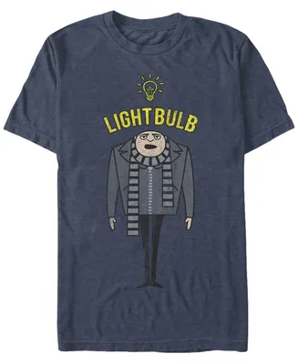 Fifth Sun Minions Men's Gru Light Bulb Short Sleeve T-Shirt