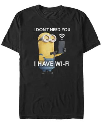 Fifth Sun Minions Men's Kevin I Have Wi-Fi Short Sleeve T-Shirt