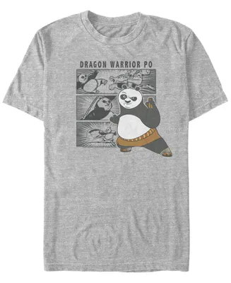 Fifth Sun Kung Fu Panda Men's Dragon Warrior Po Panels Short Sleeve T-Shirt