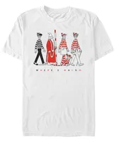 Fifth Sun Where's Waldo Men's Character Line Up Short Sleeve T-Shirt